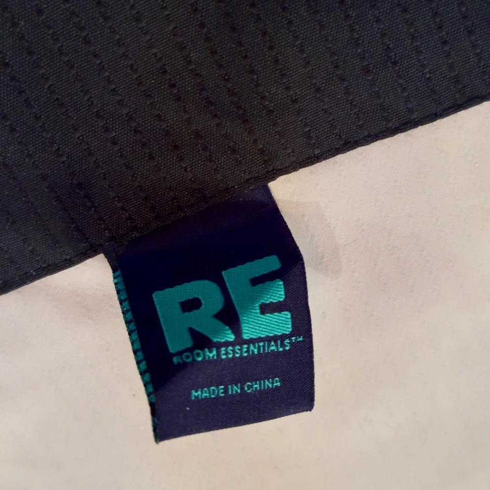 RE Room Essentials 2 Black Thick Room Darkening Blackout Curtains Drapes 84”